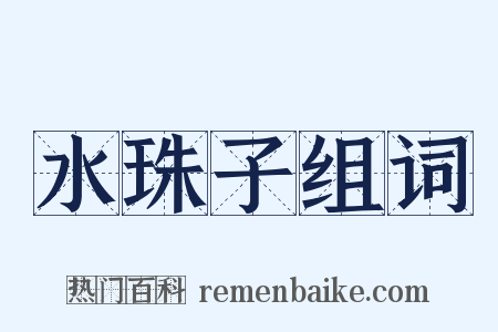 水珠子组词是什么意思的图片